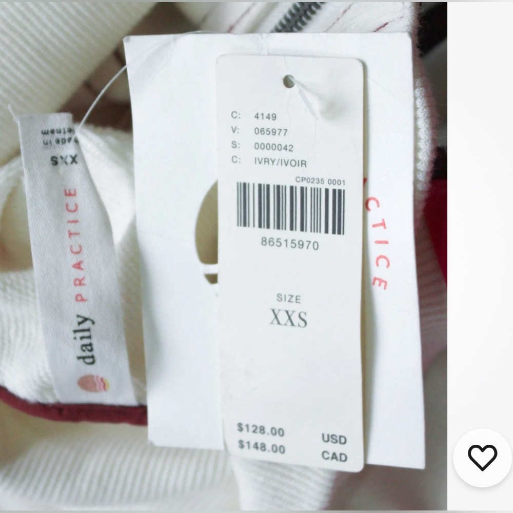ANTHROPOLOGIE XXS Daily Practice PREPPY Color Block Twofer Mini Dress Pink White - Picture 5 of 16